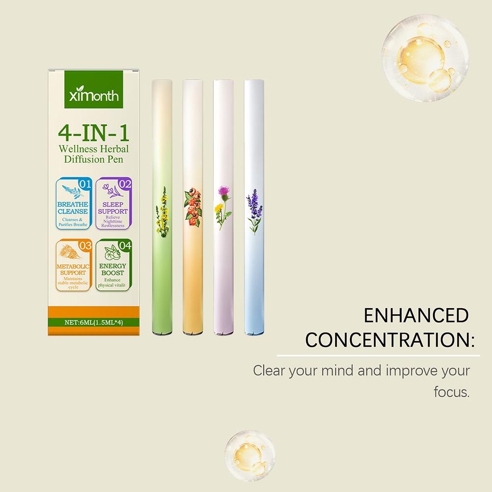 Herbal Wellness Products - Mullein/Kekik/Nane Guarana/Yeşil Çay İçeren Bitkisel Difüzör,
